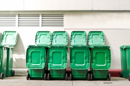 Auditor reviewing supplier documents in waste removal chain